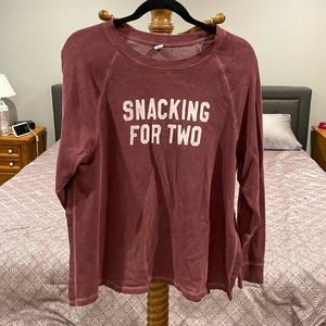 Maternity sweatshirt.